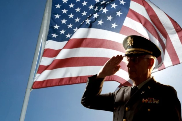 Veteran Saluting American Flag Veteran Saluting American Flag